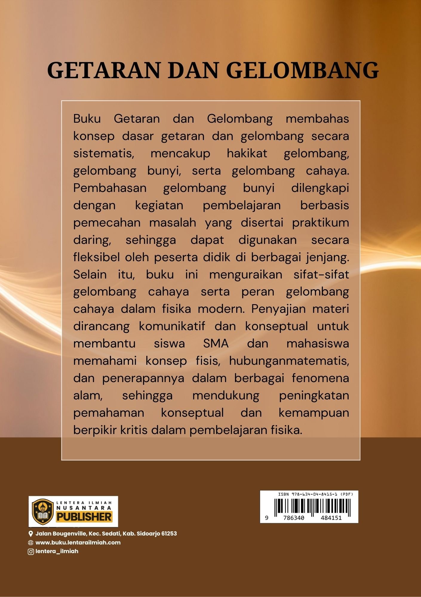 getaran dan gelombang : teori dan penerapan untuk peserta didik sma dan mahasiswa getaran dan gelombang : teori dan penerapan untuk peserta didik sma dan mahasiswa